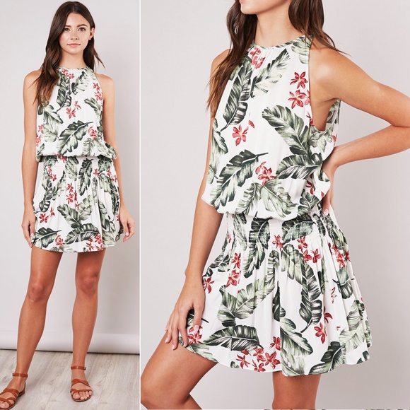 Palm Springs Tropical Mini Dress - Picture 2 of 5